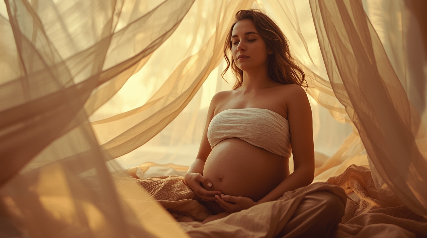 Entspannte schwangere Frau bei RTT Geburtsvorbereitung und Kinderwunsch Hypnose