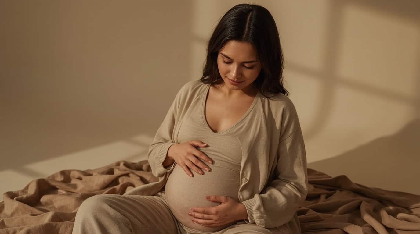 Schwangere Frau bei mentaler Vorbereitung auf Geburt durch RTT Kinderwunsch Hypnose und Mentaltraining